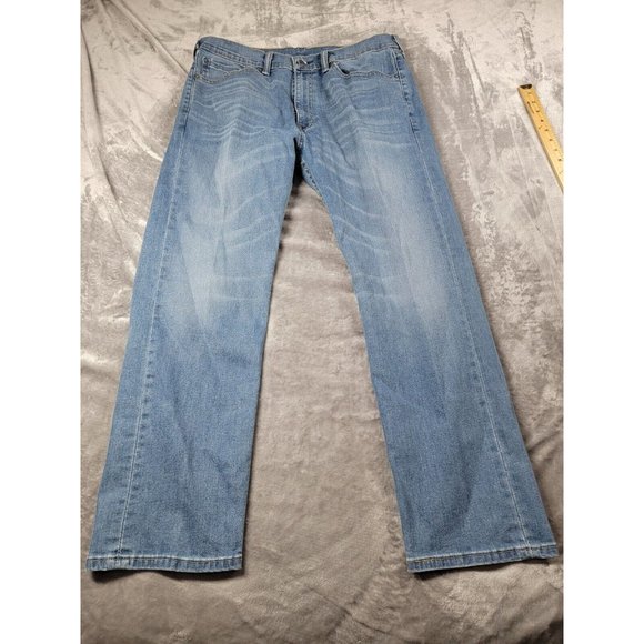 Levi’s 505 Denim Jeans Mens Size 36x29 light Medium Blue Wash - Picture 1 of 8
